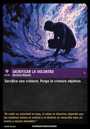 Sacrificar la Voluntad